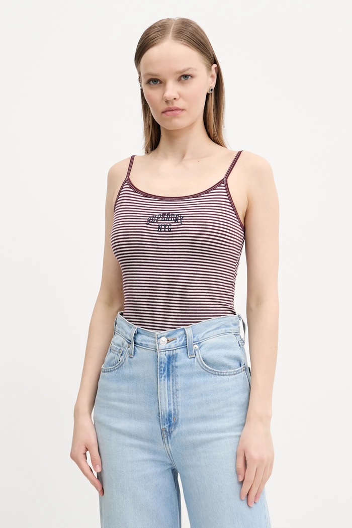Top Superdry burgundské W6012036A.E9I