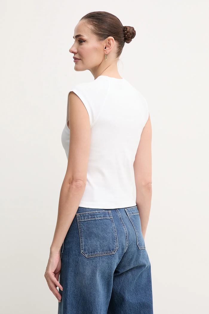 Oblečení Bavlněný top Calvin Klein K20K208422 bílá