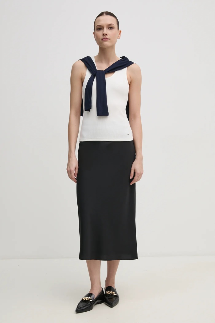 Top Tommy Hilfiger WW0WW44572 bež SS25