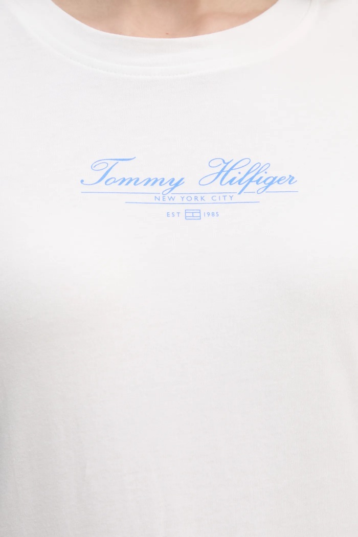 Bavlněné tričko Tommy Hilfiger WW0WW45428 bílá