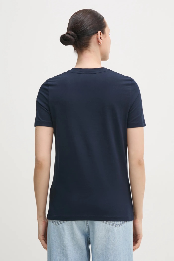 Oblečení Bavlněné tričko Tommy Hilfiger WW0WW45428 námořnická modř