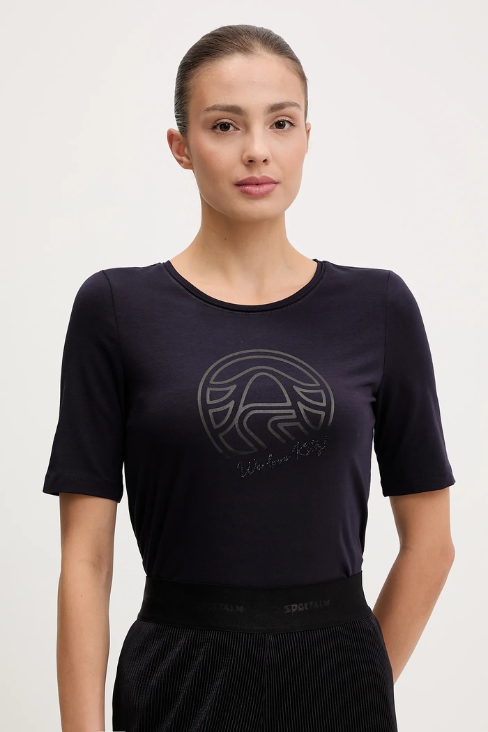 Majica kratkih rukava Sportalm print mornarsko plava 250108