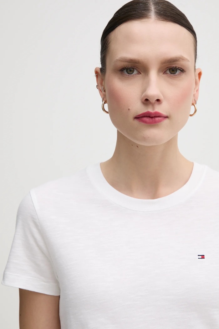 Tommy Hilfiger tricou din bumbac alb WW0WW44433