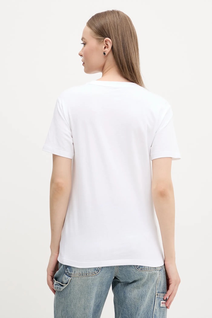 Îmbrăcăminte Converse tricou din bumbac 10027385.A01 alb