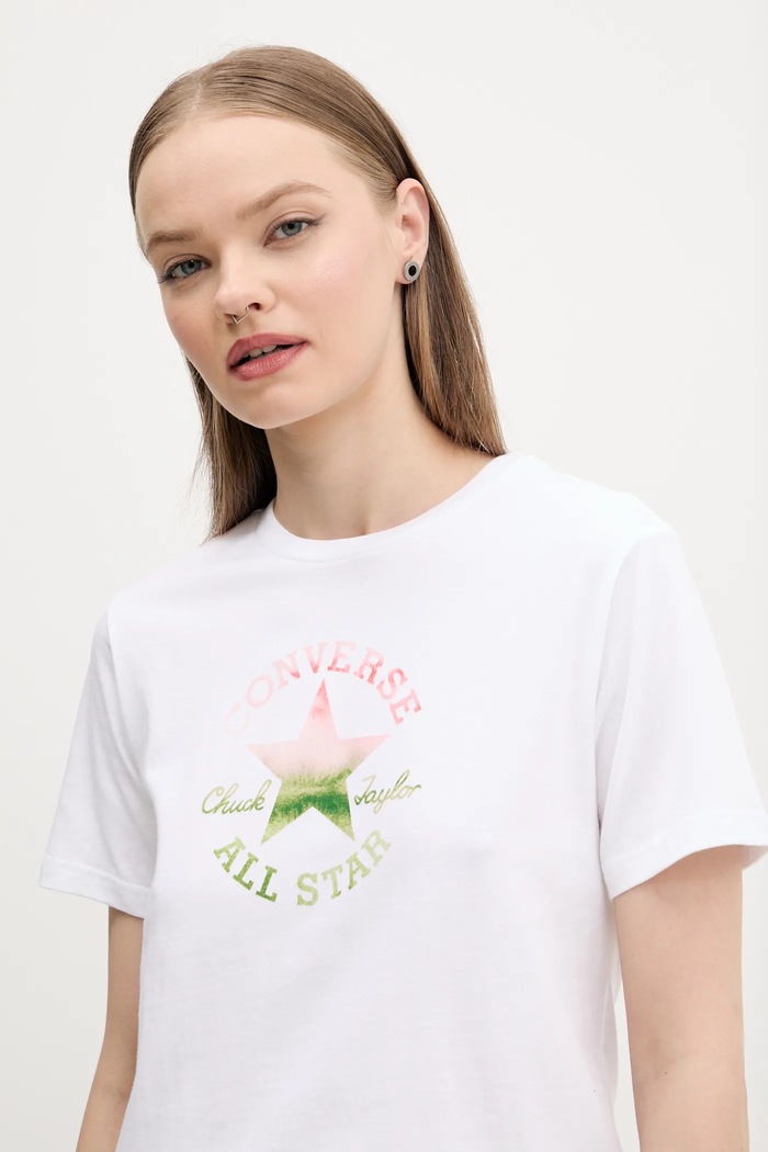 Converse tricou din bumbac alb 10027385.A01
