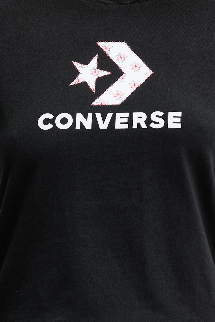 Bavlnené tričko Converse 10027386.A01 čierna