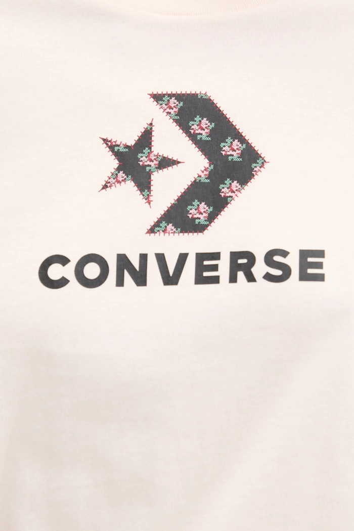 Bavlnené tričko Converse 10027386.A02 ružová