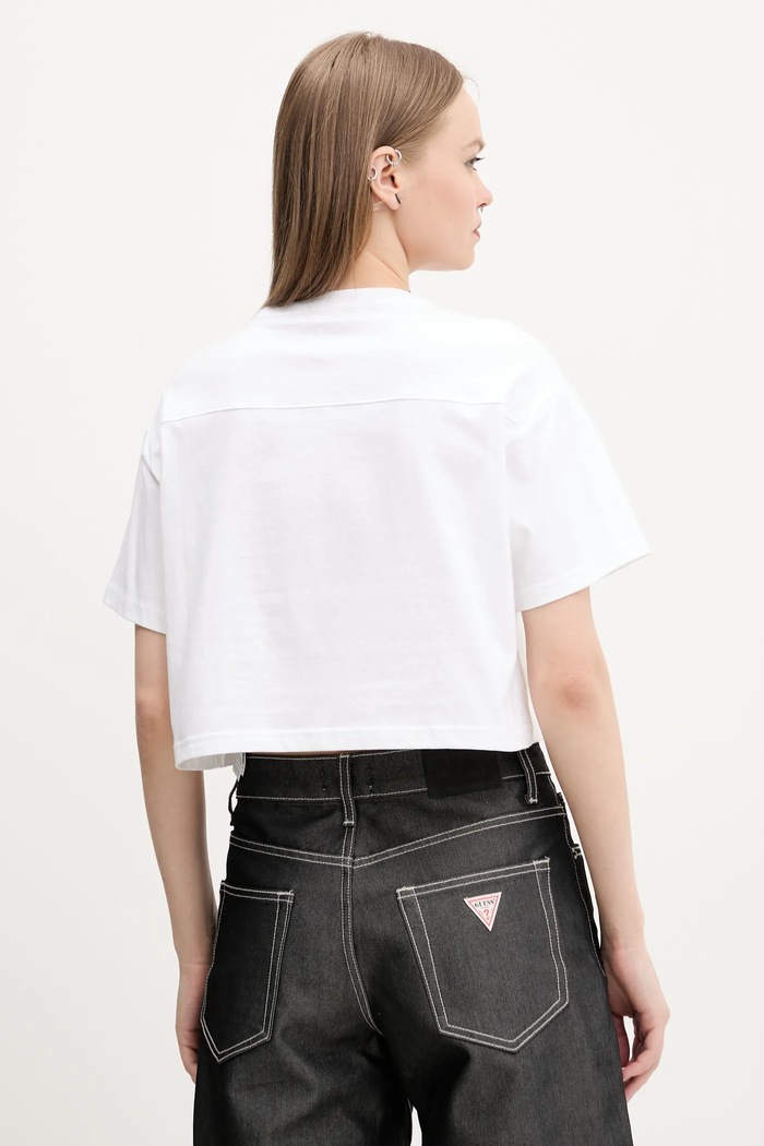 Îmbrăcăminte Converse tricou din bumbac 10027625.A03 alb