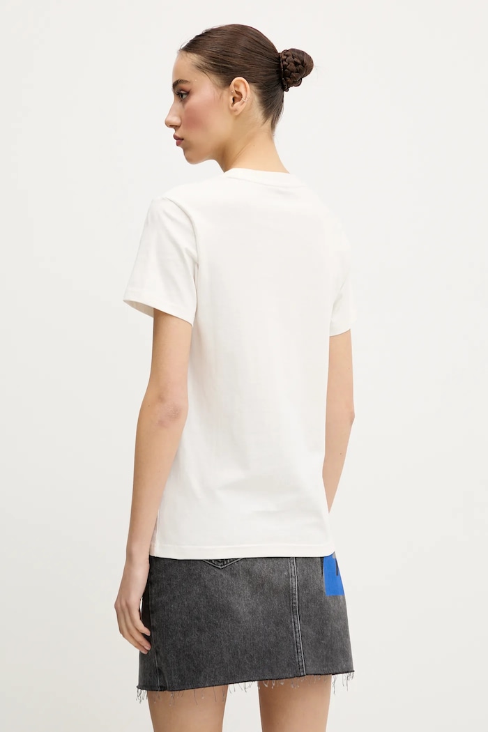 Îmbrăcăminte Converse tricou din bumbac 10028412.A02 alb