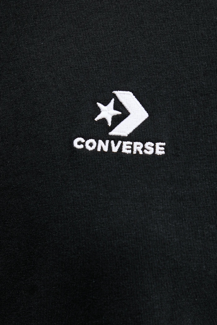 Bavlněné tričko Converse 10028415.A01 černá
