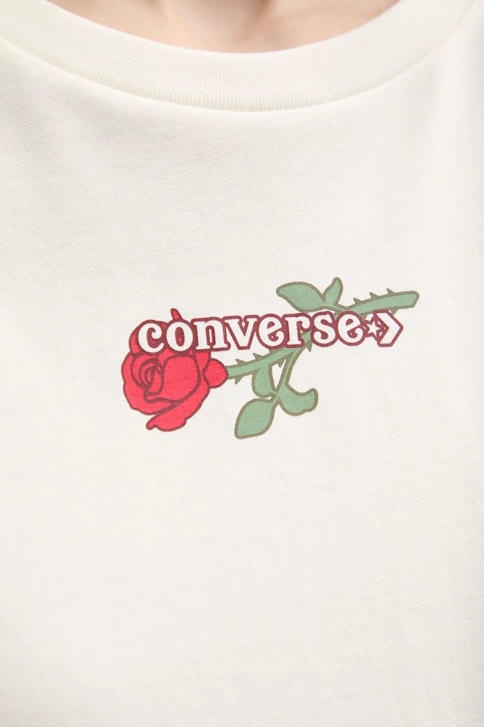 Converse tricou din bumbac 10028306.A01 bej