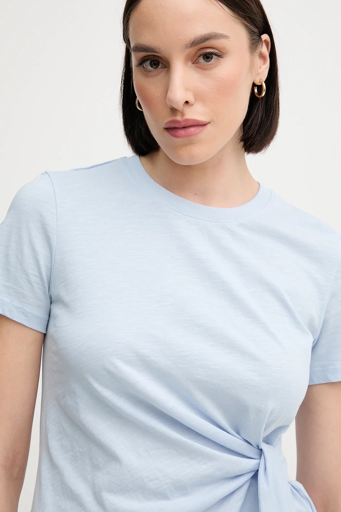 Oblečenie Bavlnené tričko Tommy Hilfiger WW0WW44559 modrá