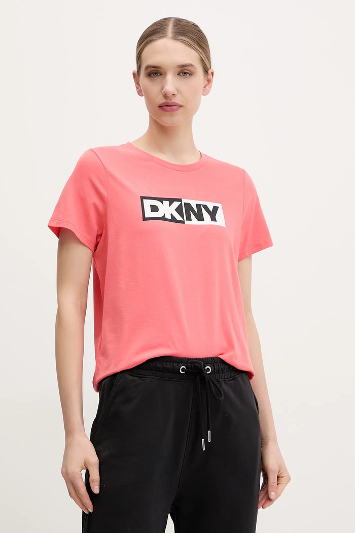 Tričko Dkny potlač oranžová DP5T5894