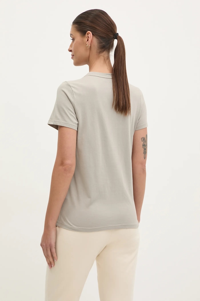 Ρούχα Βαμβακερό μπλουζάκι Dkny DP5T1228 γκρί