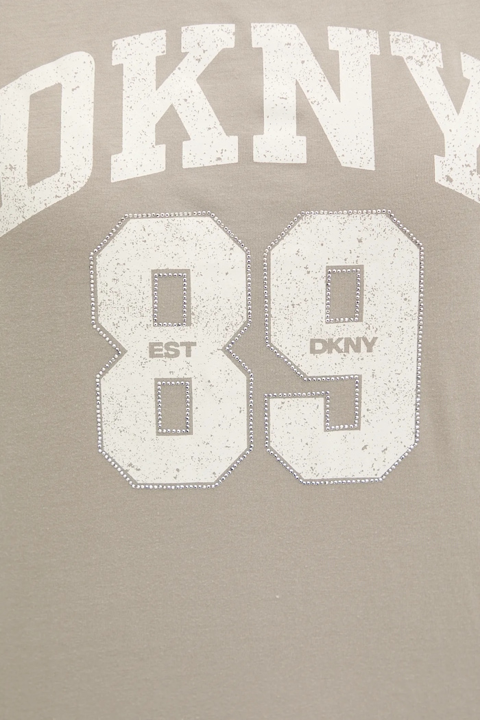Βαμβακερό μπλουζάκι Dkny DP5T1228 γκρί