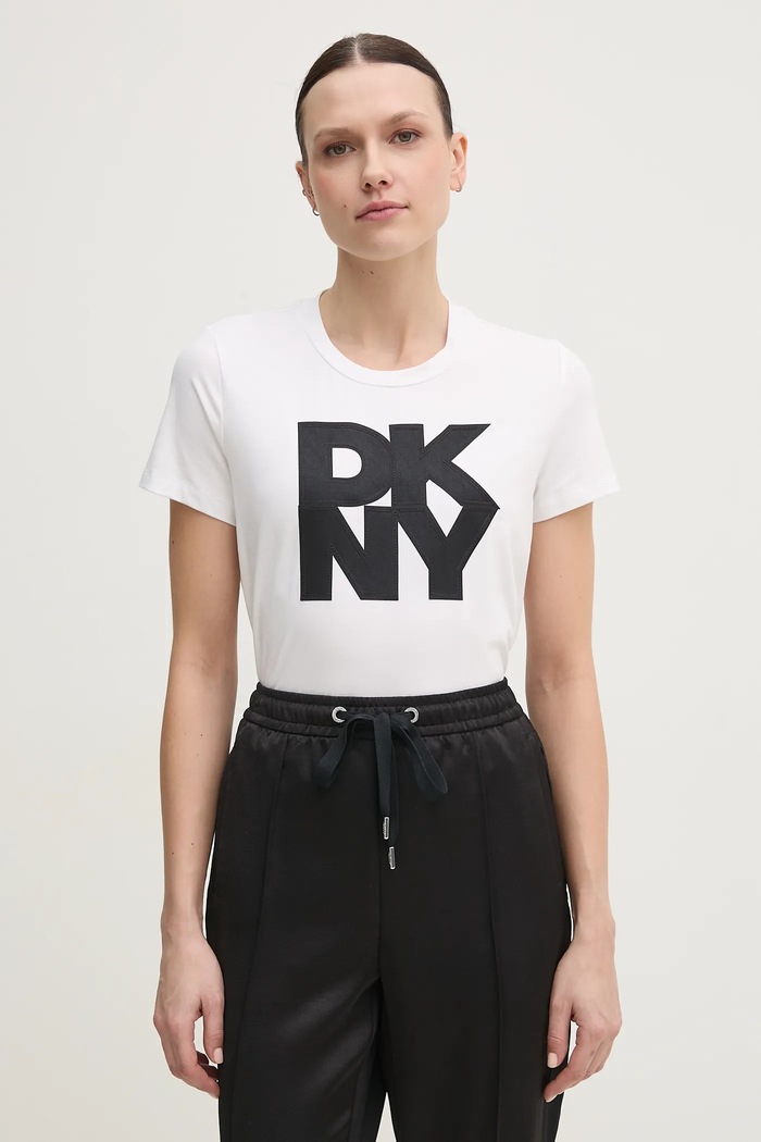 Dkny t-shirt regular biały P5AHSWNA