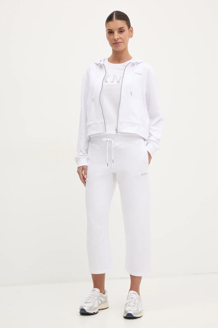Бавовняна футболка Dkny DP5T1250 білий SS25