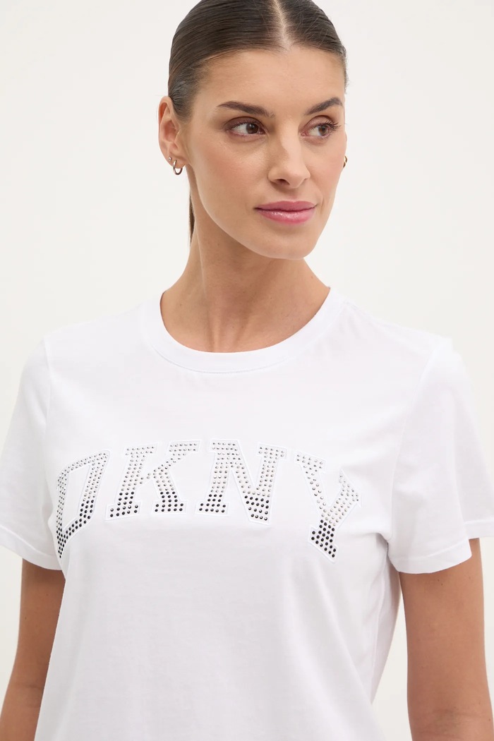 Бавовняна футболка Dkny білий DP5T1250