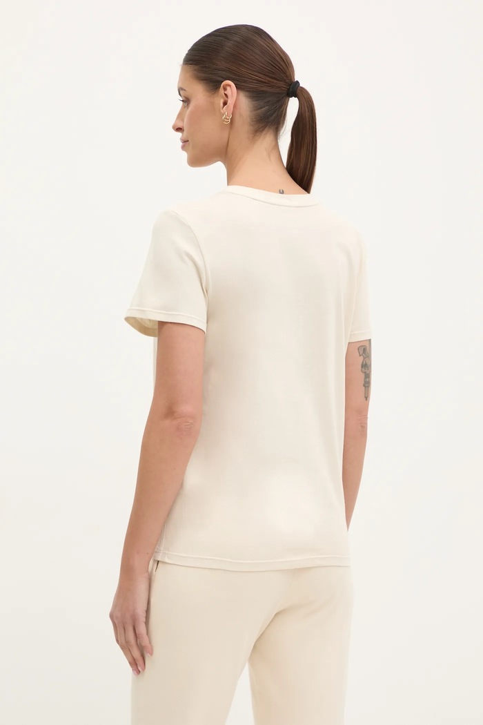 Odjeća Pamučna majica Dkny DP5T1250 bež