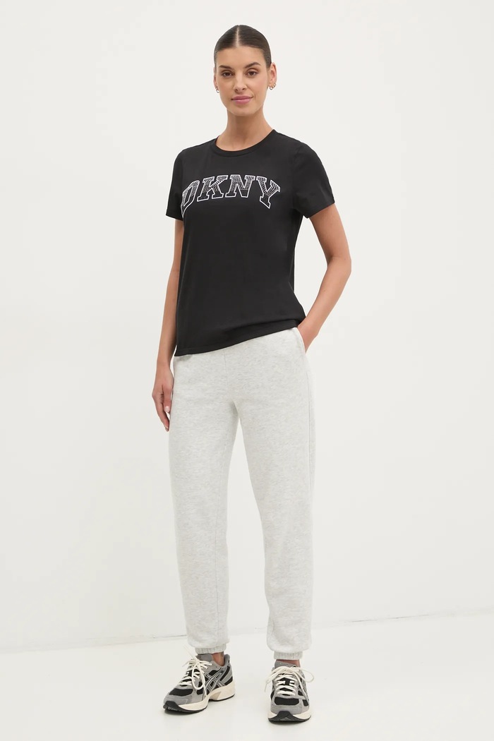 Bavlněné tričko Dkny DP5T1250 černá SS25