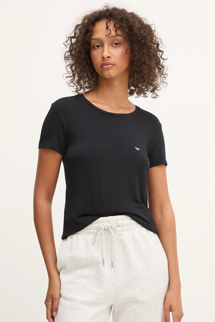 Emporio Armani Underwear tricou imprimeu negru EW000408.AF10889
