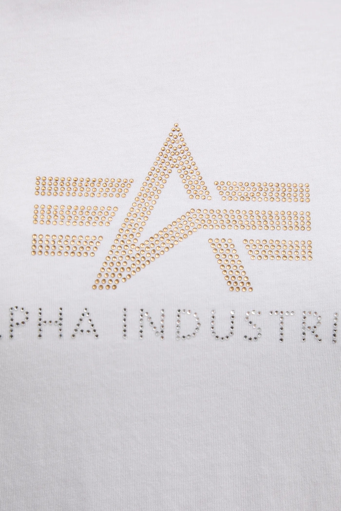 Bavlnené tričko Alpha Industries Crystal T Wmn 136063 biela