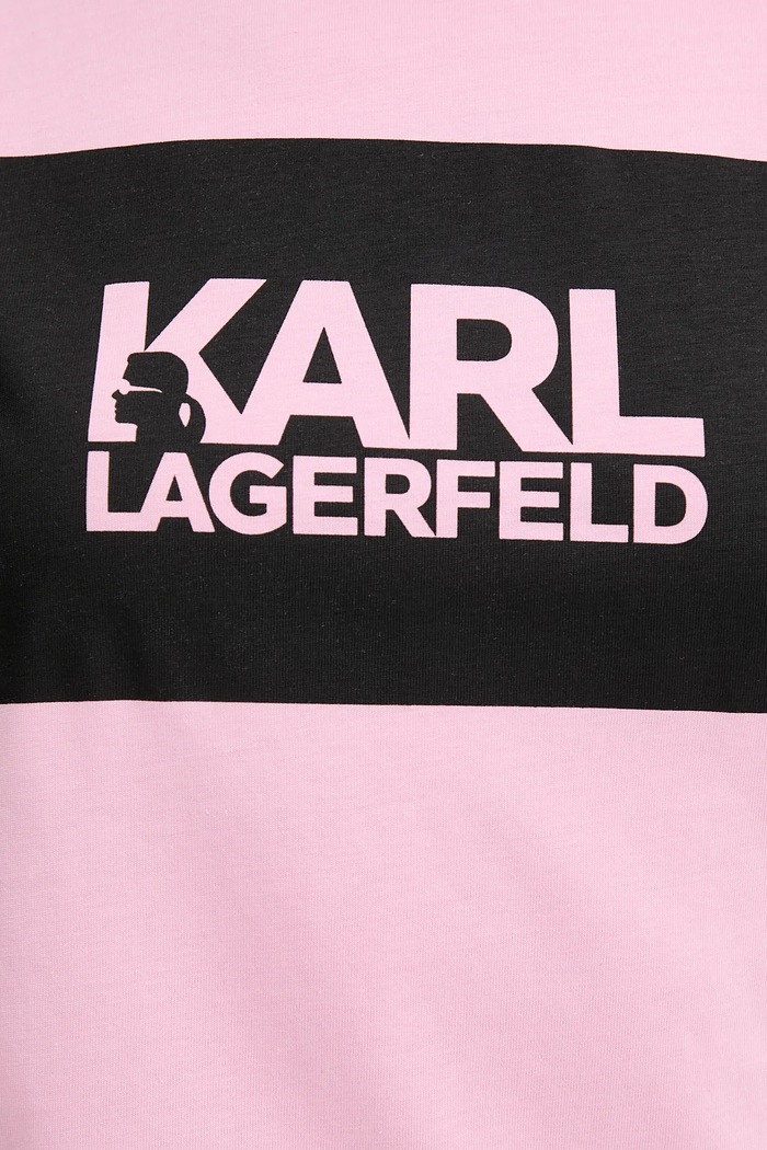 Karl Lagerfeld pamut póló ASW17010 rózsaszín