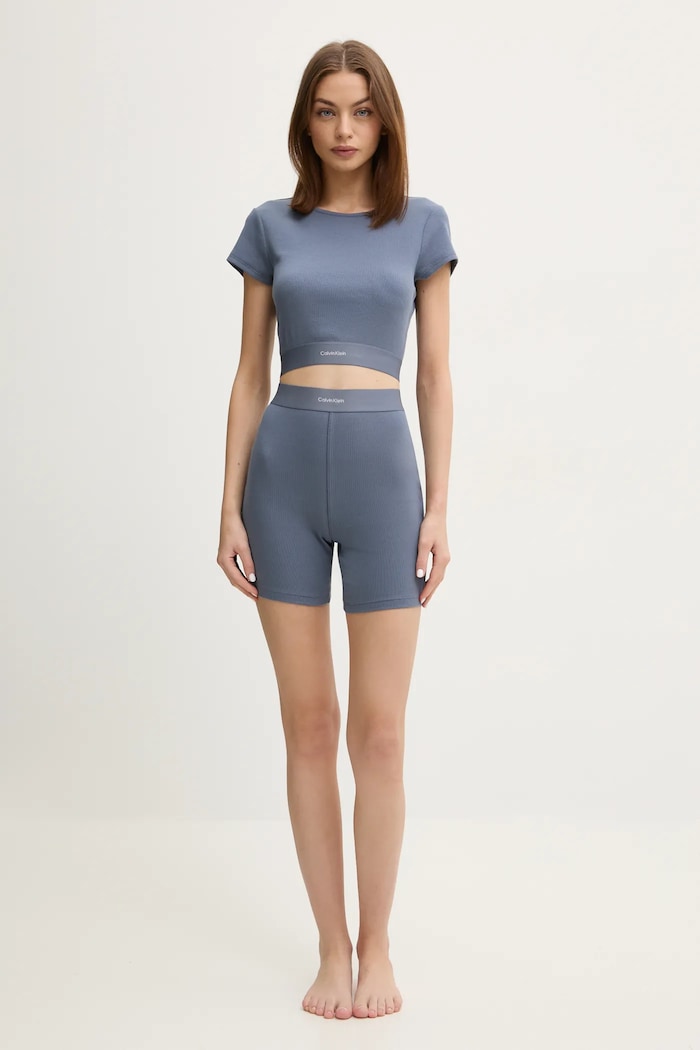 Tričko Calvin Klein Underwear LV00QS7349 modrá SS25