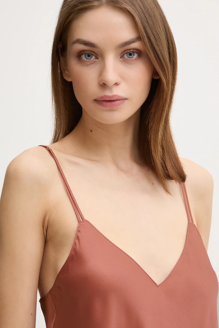 Top piżamowy Calvin Klein Underwear LV00QS7499 pomarańczowy