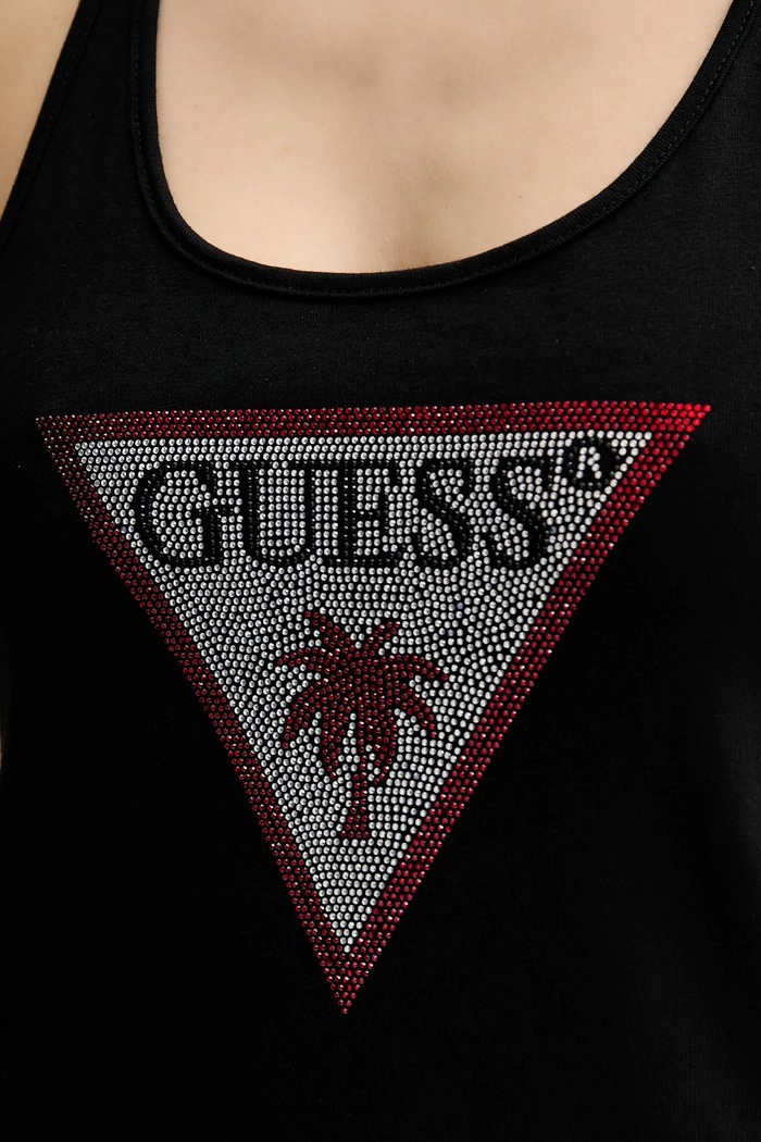 Bavlněné plážové šaty Guess E5GP01.I3Z14 černá