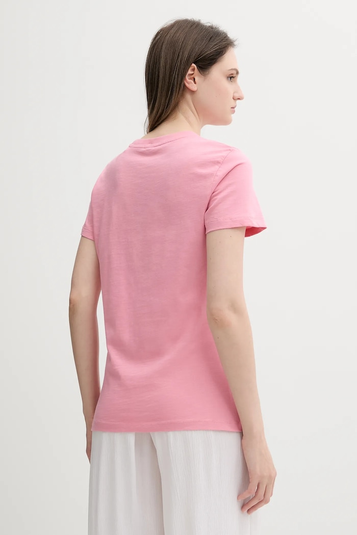 Guess T-shirt bawełniany E5GI03.K8G01 różowy SS25