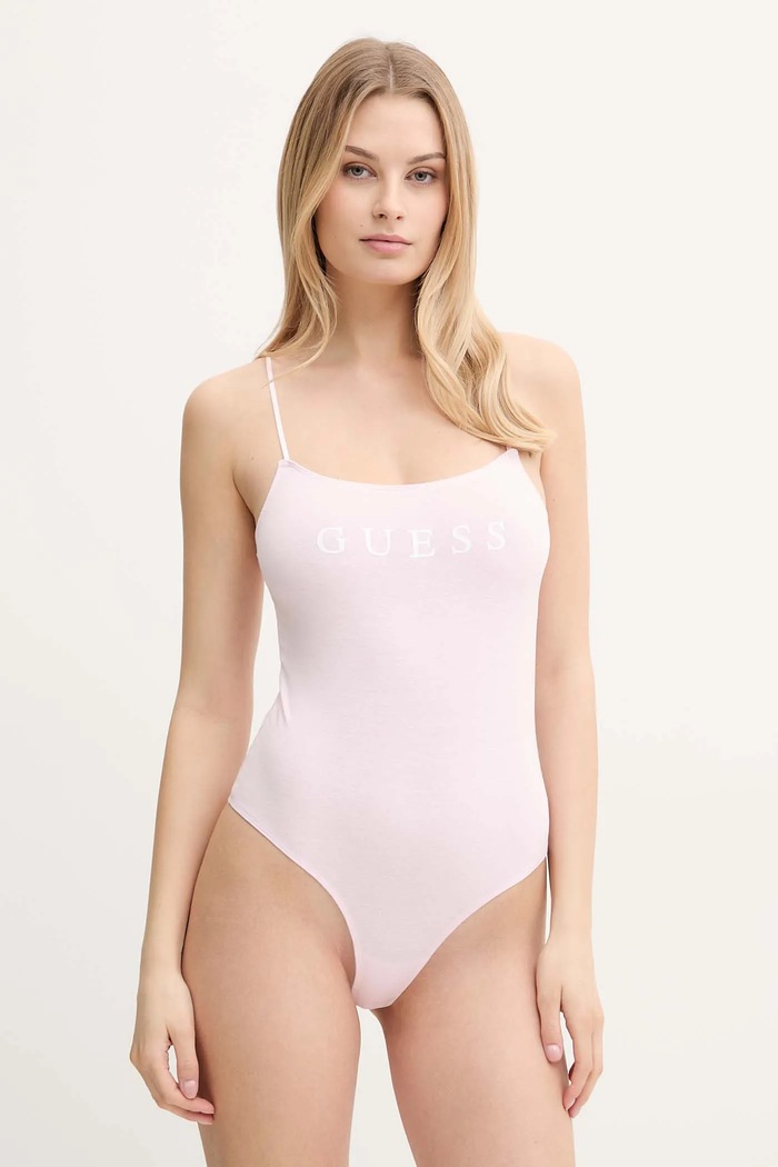 Guess body de femei cu modal NEW CARRIE print roz O5RM11.KBBU1