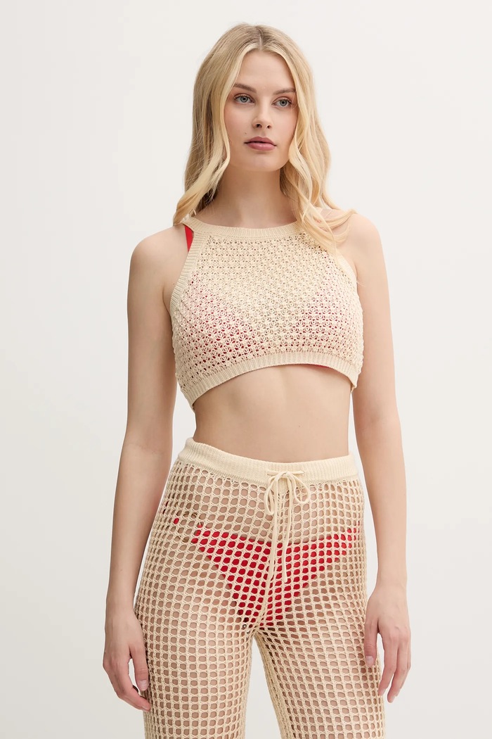 Guess strand top bézs E5GP02.Z3N30
