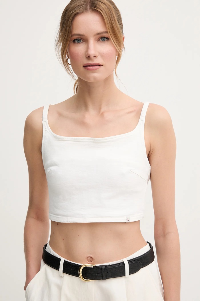 Top Calvin Klein Jeans béžová J20J225195