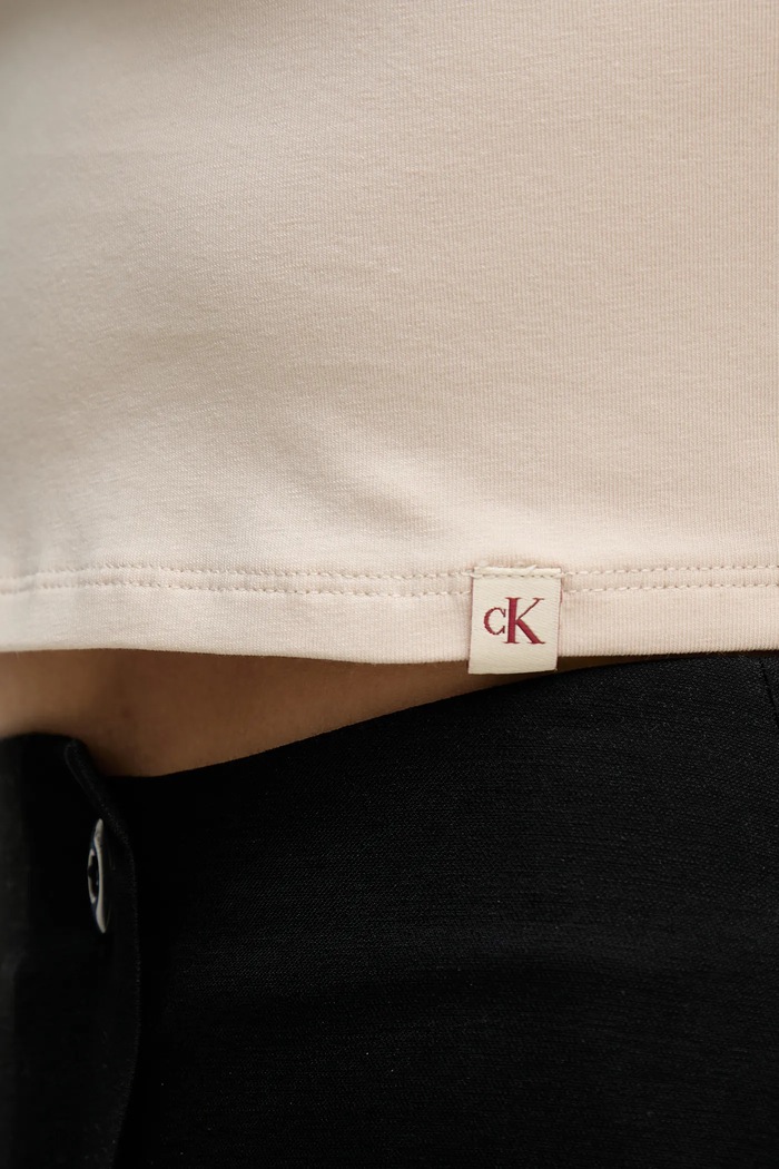 Тениска Calvin Klein Jeans J20J225237 бежов