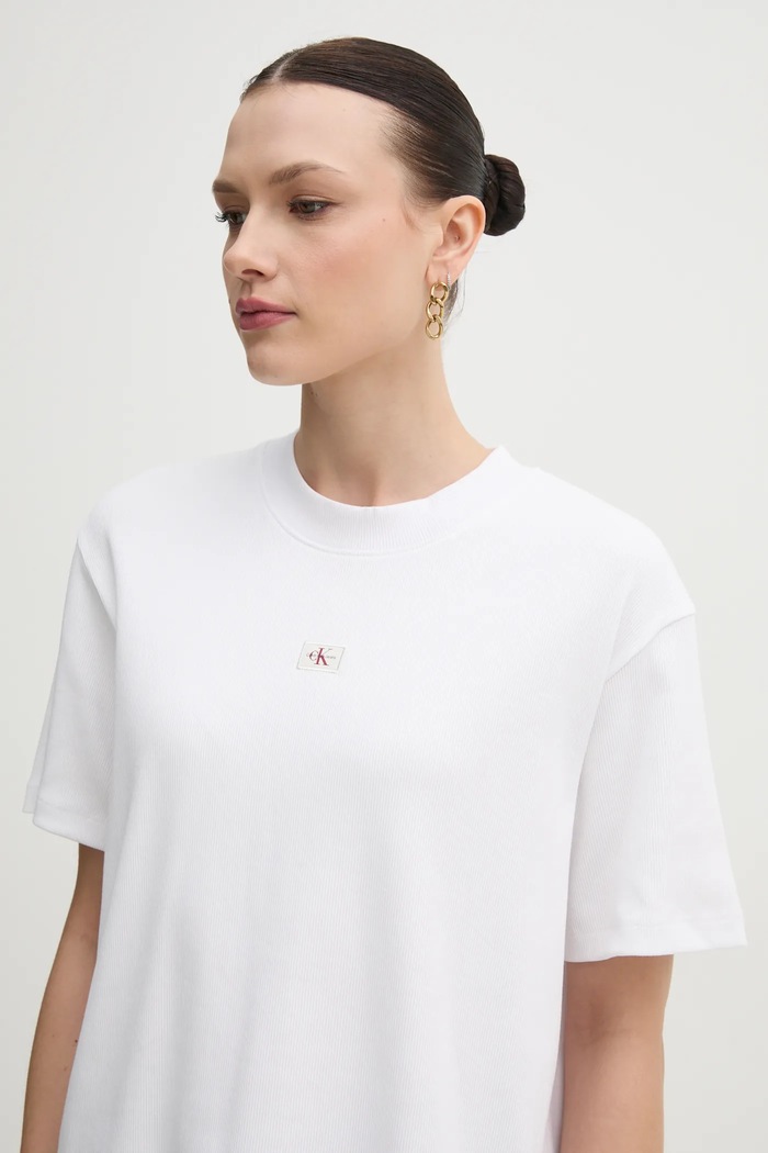 Μπλουζάκι Calvin Klein Jeans λευκό J20J225247