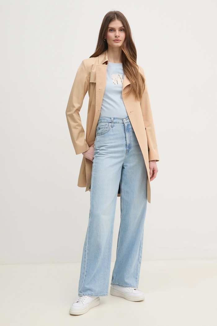 Βαμβακερό μπλουζάκι Calvin Klein Jeans J20J225260 μπλε SS25