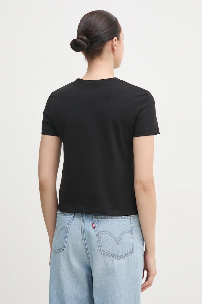Oblečení Bavlněné tričko Calvin Klein Jeans J20J225260 černá
