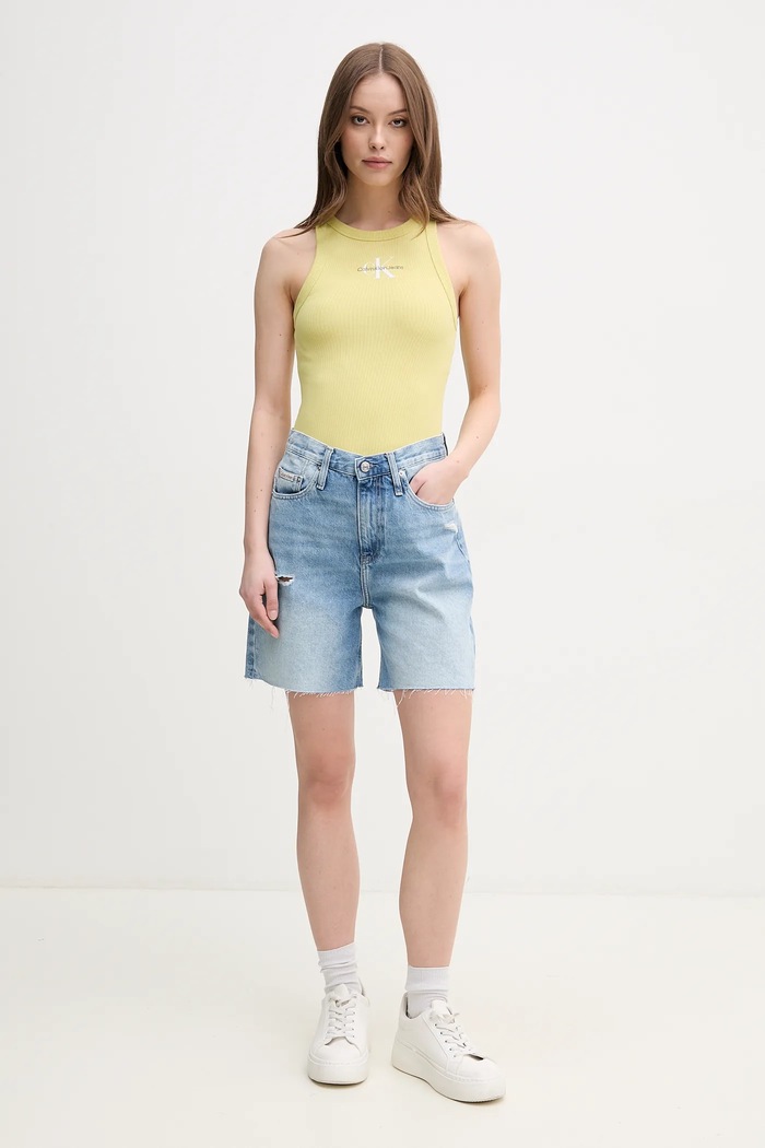 Top Calvin Klein Jeans J20J225301 zelená SS25