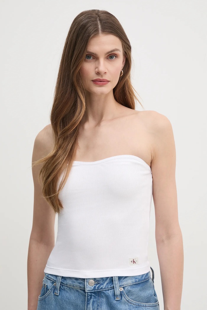Top Calvin Klein Jeans bílá J20J225310