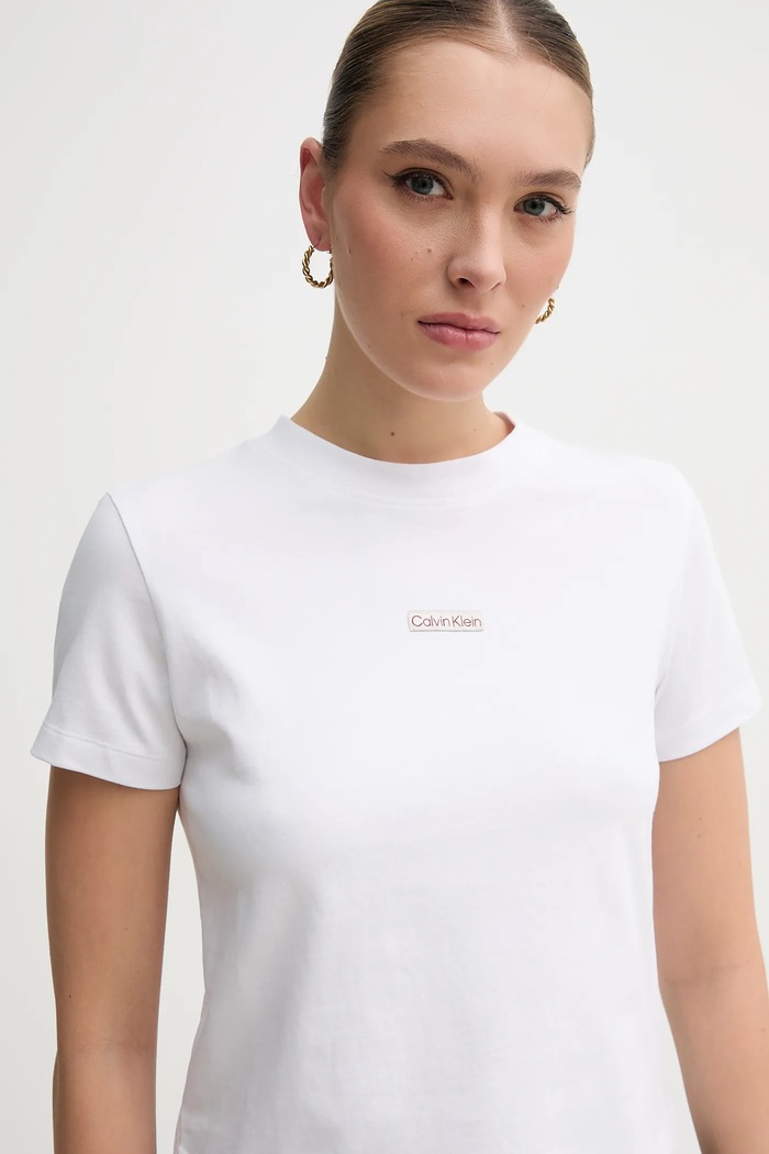 Bavlnené tričko Calvin Klein Jeans biela J20J225524