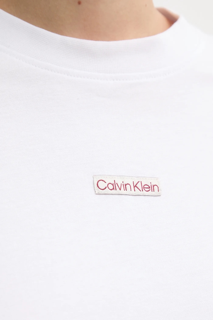Bavlnené tričko Calvin Klein Jeans J20J225524 biela