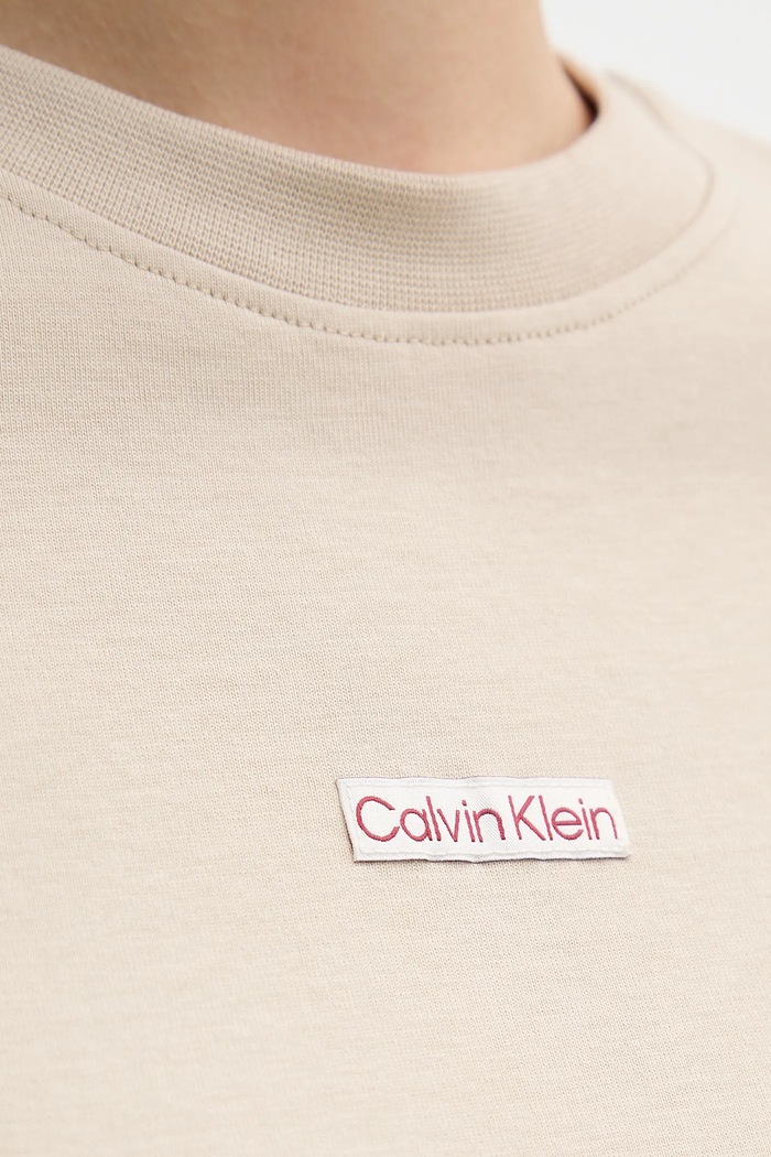 Pamučna majica Calvin Klein Jeans J20J225524 bež