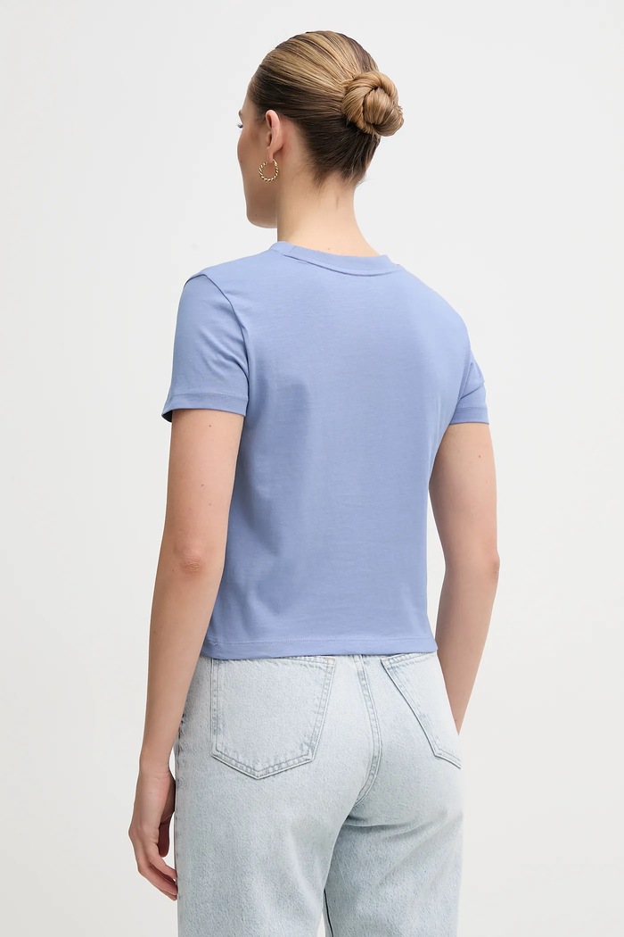 Oblečení Bavlněné tričko Calvin Klein Jeans J20J225524 modrá
