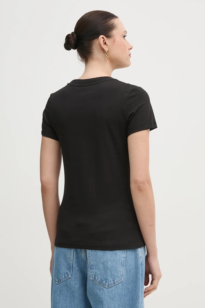 Oblečenie Bavlnené tričko Calvin Klein Jeans J20J225540 čierna