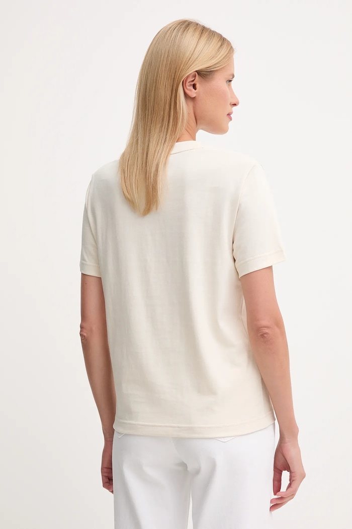 Odzież Calvin Klein Jeans t-shirt damski bawełniany LV047B865G beżowy