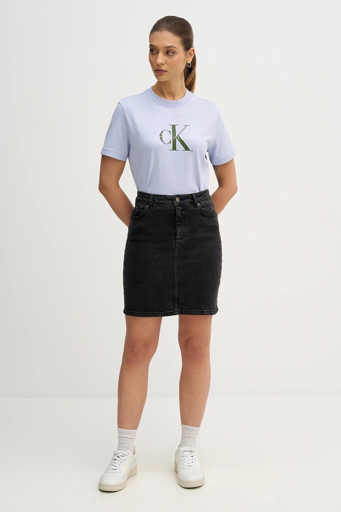 Calvin Klein Jeans tricou pentru femei bumbac LV047B865G albastru SS26