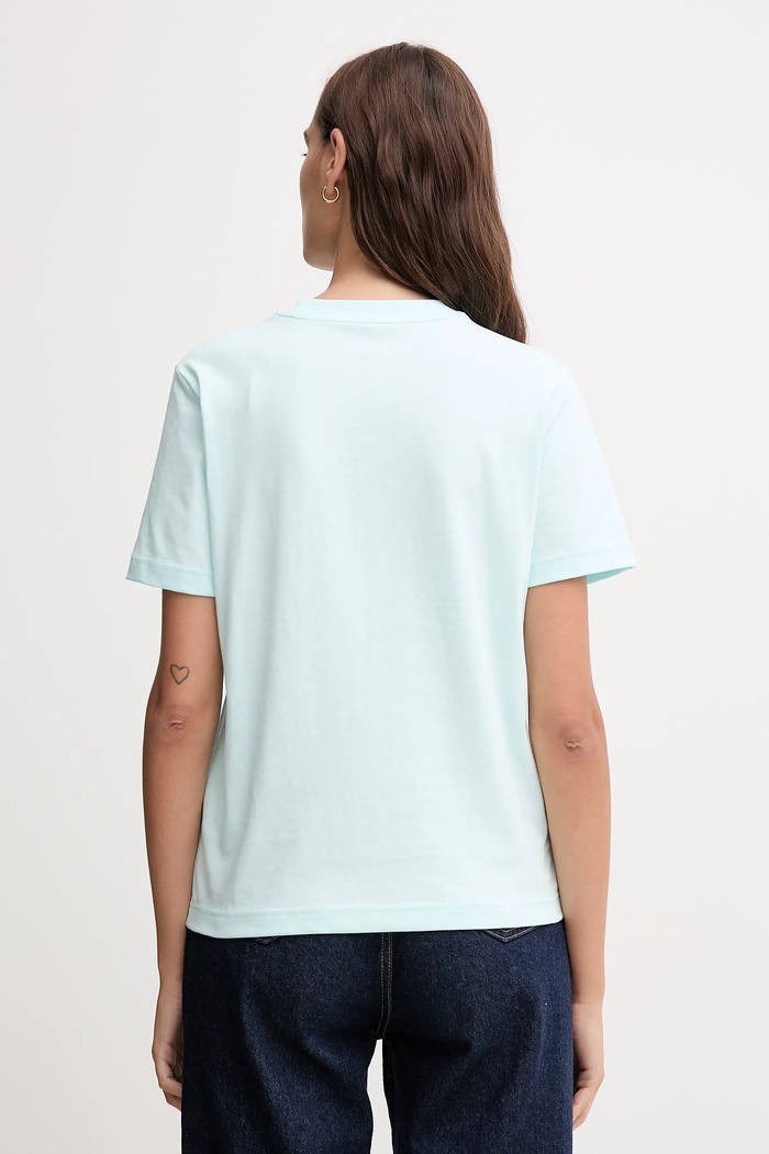 Oblečení Calvin Klein Jeans tričko dámské bavlněné LV047B865G tyrkysová