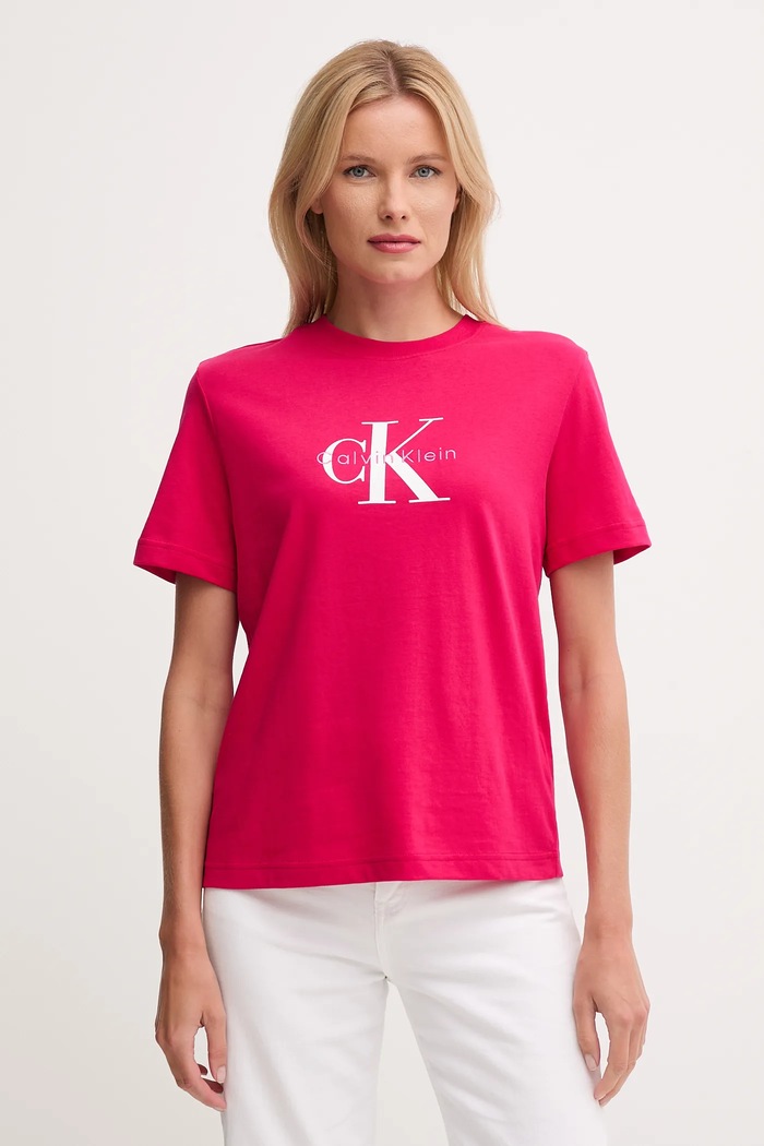 Calvin Klein Jeans tričko dámske bavlnené ružová LV047B865G