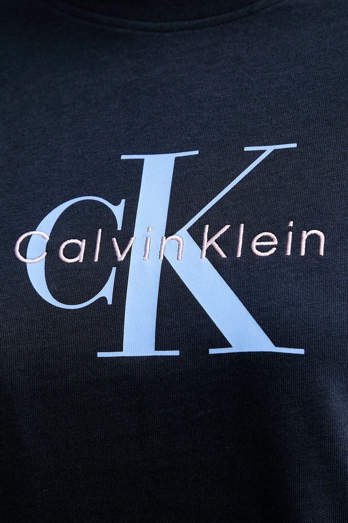 Calvin Klein Jeans t-shirt γυναικείο βαμβακερό σκούρο μπλε LV047B865G